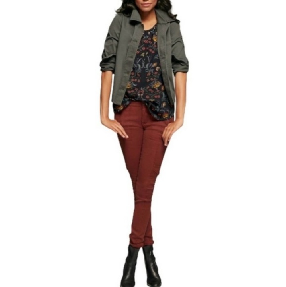 Cabi The Drifter Bloom Rust Colored Cargo Pants Size 12